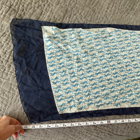 Vintage 100% polyester long rectangular YSL scarf - Picture 2 of 8